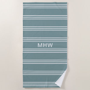 Silver Stripes, kundenspezifisch, monogramm, Handt Strandtuch