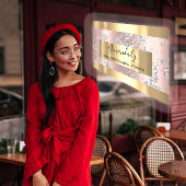 Silver Strokes Marble Beauty Shop Rose VIP Visitenkarte