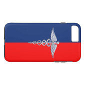 Silver Style Caduceus Medical Symbol League Case-Mate iPhone Hülle (Rückseite (Horizontal))