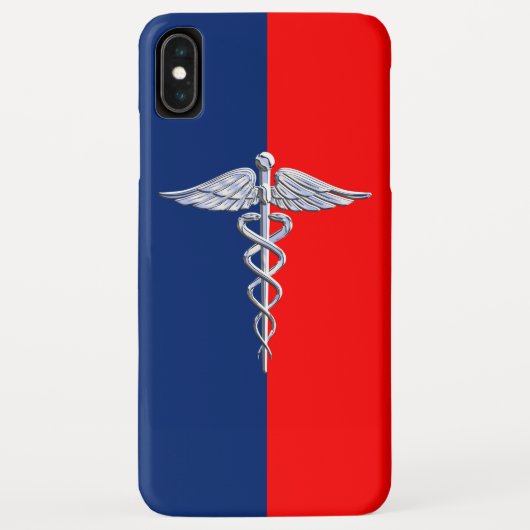Silver Style Caduceus Medical Symbol League Case-Mate iPhone Hülle (Rückseite)
