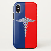 Silver Style Caduceus Medical Symbol League Case-Mate iPhone Hülle (Rückseite)