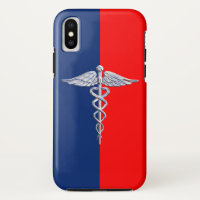 Silver Style Caduceus Medical Symbol League