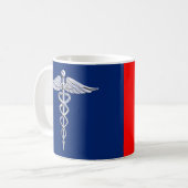 Silver Style Caduceus Medical Symbol League Kaffeetasse (Vorderseite Links)