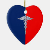Silver Style Caduceus Medical Symbol League Keramikornament (Rechts)