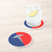 Silver Style Caduceus Medical Symbol League Untersetzer (Seite)