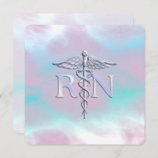 Silver Style RN Caduceus Medical Mother Pearl (Vorne/Hinten)
