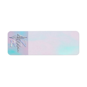 Silver Style RN Caduceus Medical Mother Pearl