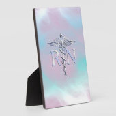 Silver Style RN Caduceus Medical Mother Pearl Fotoplatte (Seite)