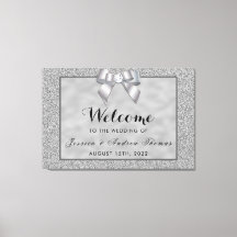 Silver & Stylish Glitter Wedding Welcome