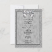 Silver & Stylish Glitzer Wedding Program (Vorderseite)