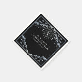 Silver Sun and Moon Tarot Card Wedding  Serviette (Ecke)