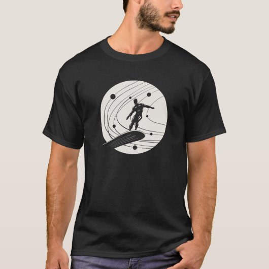 Silver Surfer minimalistisch weiß T-Shirt (Vorderseite)
