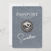 Silver Sweden Passport Save the Date (Vorderseite)