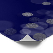 Silver Sweet 16 Balloons Royal Blue Begrüßungszeic Poster (Ecke)