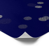 Silver Sweet 16 Balloons Royal Blue Begrüßungszeic Poster (Ecke)