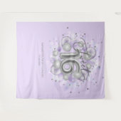 Silver Sweet 16 Bday Balloons Lavendel Hintergrund Wandteppich (Vorderseite (Horizontal))