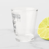 Silver Sweet 16 Glitzer Tropfen Schnapsglas (Rechts)