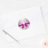 Silver Swirl & Bow Baby Shower Sticker (Umschlag)