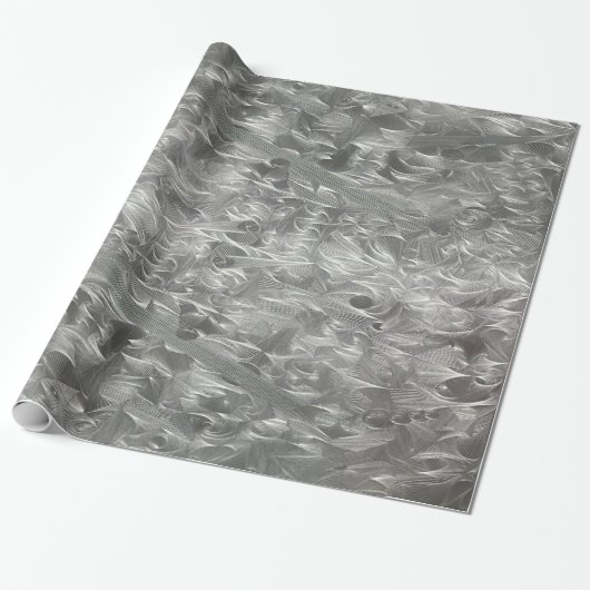 Silver Swirl-Muster Geschenkpapier (Ungerollt)