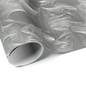Silver Swirl-Muster Geschenkpapier (Rolleneckpunkt)