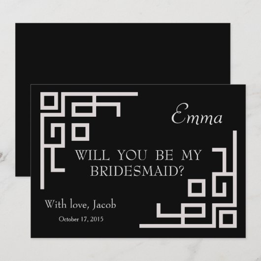 Silver Swirl wird meine Einladung sein (Vorne/Hinten)