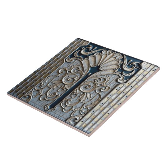 Silver Swirls Gate Fliese (Seite)