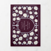 Silver Sword & Shield Mittelalterliche Fantasie Ro Dreifach Gefaltete Einladung (Cover)