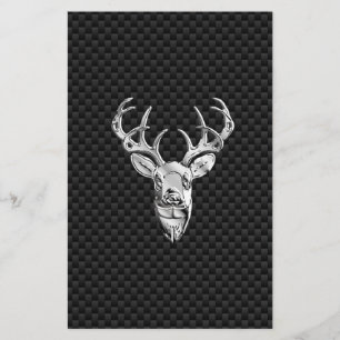 Silver Symbolic Deh on Carbon Fibre Style Print Briefpapier