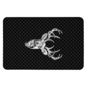 Silver Symbolic Deh on Carbon Fibre Style Print Magnet (Horizontal)