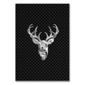 Silver Symbolic Deh on Carbon Fibre Style Print Tischnummer (Vorderseite)