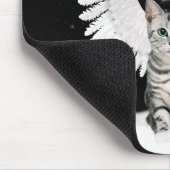 Silver Tabby Angel Cat mit Flügeln und Halo Mousepad (Ecke)