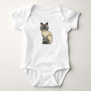 Silver Tabby Birman / Ragdoll Cat Baby Strampler