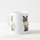 Silver Tabby Birman / Ragdoll Cat Kaffeetasse (Vorderseite Links)