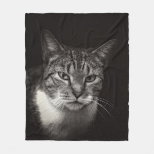 SILVER TABBY CAT FLEECEDECKE