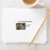 Silver Tabby Cat Head Address Labels Adressaufkleber (Insitu)