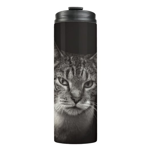 SILVER TABBY CAT THERMOSBECHER (Vorderseite)