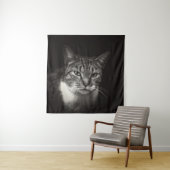 SILVER TABBY CAT WANDTEPPICH (Beispiel)