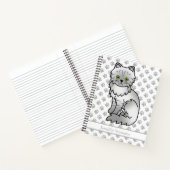 Silver Tabby Chinchilla Persian Cat & Custom Text Notizblock (Innenseite)