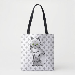 Silver Tabby Chinchilla Persian Niedlich Cat & Paw Tasche