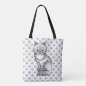 Silver Tabby Chinchilla Persian Niedlich Cat & Paw Tasche (Rückseite)