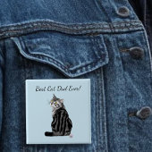 Silver Tabby Vatertag Button