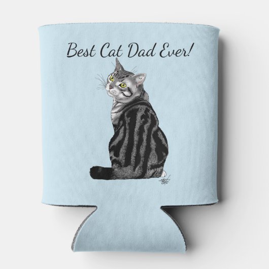 Silver Tabby Vatertag Dosenkühler (Rückseite)