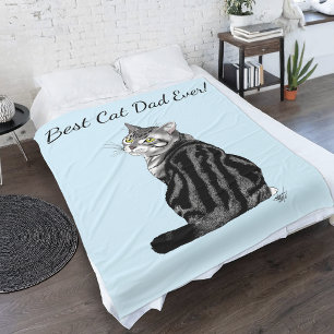 Silver Tabby Vatertag Fleecedecke
