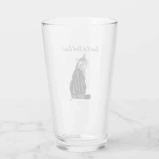 Silver Tabby Vatertag Glas (Rückseite)