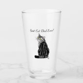 Silver Tabby Vatertag Glas (Vorderseite)