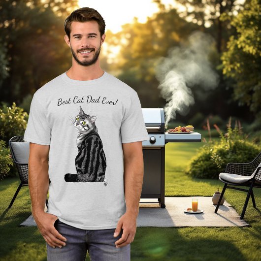 Silver Tabby Vathers Day T-Shirt