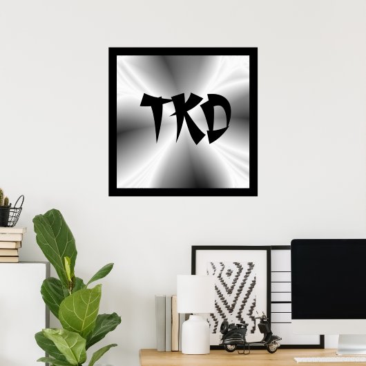 Silver Taekwondo TKD Poster (Heimbüro)
