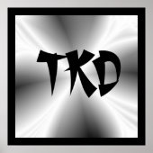 Silver Taekwondo TKD Poster (Vorne)