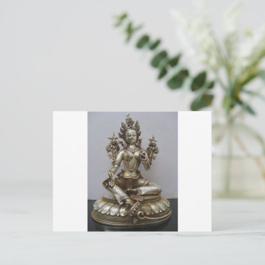 SILVER TARA BUDDHIST GODDESS POSTKARTE (Stehend Vorderseite)