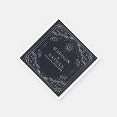 Silver Tarot Card Gothic Wedding Napkins Serviette (Ecke)